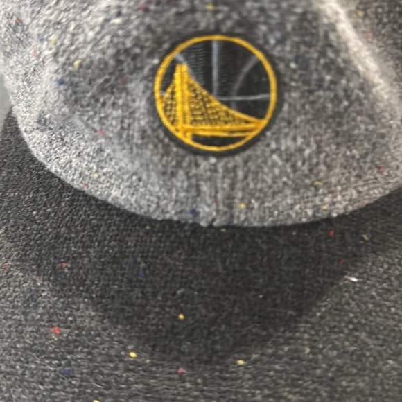 Mitchell & Ness Golden State Warriors Gray & Black Adjustable Hat Cap Wool - Picture 7 of 9